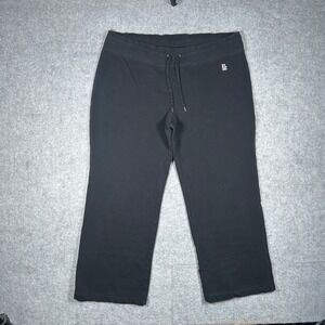 Polo Jeans Company Sweatpants Womens XL Black Fleece Drawstring Lounge Athletic